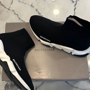 Balenciaga Monochrome Sock Sneakers